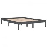  Okvir za krevet od masivne borovine sivi 200 x 200 cm | shoptok.hr