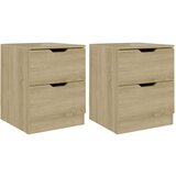  Noćni ormarići 2 kom boja hrasta 40 x 40 x 50 cm od iverice | shoptok.hr