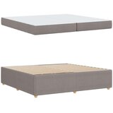  Okvir kreveta s madracem Sivo-smeđa 200 x 200 cm tkanina | shoptok.hr