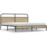 Metalni okvir kreveta bez madraca boja hrasta 200x200 cm | shoptok.hr