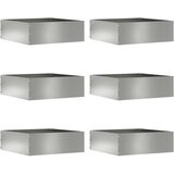 vidaXL Robovi trave 6 pcs srebrna 40 x 40 x 13 cm Cinkana jeklena | Shoptok.si