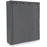  Tekstilni ormar za odlaganje sa policama i garderobnom šipkom MATIS 150x175 cm siva | Eponuda.com