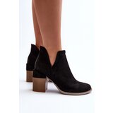Boto Ankle Boots on Chunky Heel with Cutout Black Jolnima | ePonuda.com