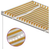 Tenda na ručno uvlačenje s LED svjetlima 300x250 cm žuto-bijela | shoptok.hr