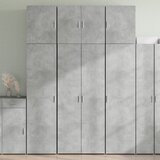 vidaXL Visoka omara betonsko siva 80x42,5x249 cm inženirski les Cene