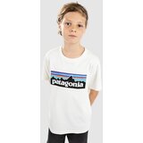 Patagonia P-6 Logo Kids T-shirt birch white Cene