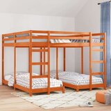  Trokatni krevet Vosak smeđa 200 x 200 cm Čvrsto borovo drvo | shoptok.hr