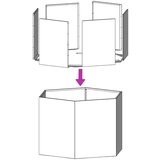 vidaXL Vrtna sadilica bijela šesterokutna 69x60x45 cm čelična | shoptok.hr