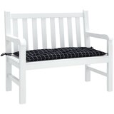  Jastuk za vrtnu klupu crni karirani 110 x 50 x 7 od tkanine | shoptok.hr