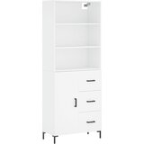 Maison Chic Visoka omara - Komoda - Predalnik bela 69,5x34x180 cm inženirski les, (21719423) | Shoptok.si