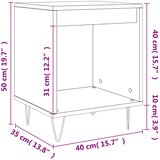  Noćni ormarić smeđa boja hrasta 40x35x50 cm konstruirano drvo | shoptok.hr