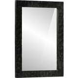 vidaXL Kopalniško ogledalo črno 50x70x2,5cm trden mangov les in steklo | Shoptok.si