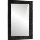 vidaXL Kupaonsko ogledalo crno 50 x 70 x 2 5 cm od drva manga i stakla