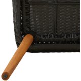  7-dijelni Blagovaonski Set za Vrt Crni Poli Ratan | shoptok.hr