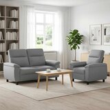  Set sofe 2 pcs Svjetlosiva Tkanina | shoptok.hr