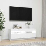 vidaXL TV omarica z LED lučkami bela 100x35x40 cm | Shoptok.si