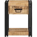 vidaXL Nočna omarica 40x35x50 cm Masivni neobdelan les Mango | Shoptok.si