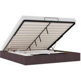 Maison Chic Otomanski Posteljni okvir - Dvoposteljna postelja - Zakonska postelja brez vzmetnice temno rjava 200x200 cm-J554, (21764324) | Shoptok.si