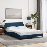 Maison Chic Posteljni okvir - Dvoposteljna postelja - Zakonska postelja z vzglavjem brez vzmetnice 120x200 cm blago-J15920, (21771540) | Shoptok.si