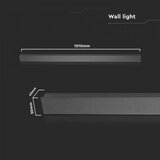  LED spoljašnje zidno svetlo, 16 W, 230 V, 3000 K, IP65, 101 cm, crno | Eponuda.com
