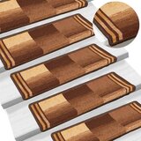  Otirači za stepenice samoljepljivi 10 kom 65x21x4 cm smeđi | shoptok.hr
