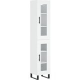 Maison Chic Visoka omara - Komoda - Predalnik bela 34,5x34x180 cm inženirski les, (21722600) Cene