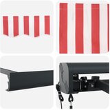  Povlačivi tende Crvena i bijela 350 x 250 x 165 cm | Shoptok.si