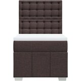 vidaXL Box spring postelja z vzmetnico temno rjava 100x200 cm blago, (21304469) | Shoptok.si