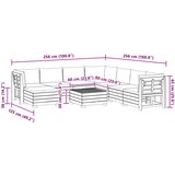  Set vanjskih sofa s jastukom 9 Komad Smeđa Čvrsto drvo akacije | shoptok.hr