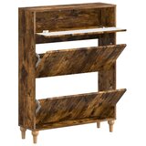  Ormar za cipele ALKMAAR 78 x 24 x 103 cm Konstruirano drvo - Dimljeni hrast | shoptok.hr