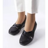 Gemre Black wedge-heeled shoes Sundown | Shoptok.si