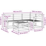  Set vanjskih sofa 5 kom. Prirodna Čvrsto drvo akacije | shoptok.hr