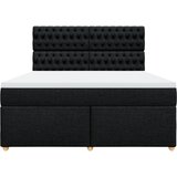  Krevet s oprugama i madracem crni 180x200 cm od tkanine | shoptok.hr