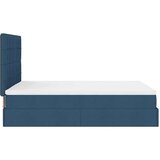 vidaXL Otomanski posteljni okvir z vzmetnico moder 140x200 cm blago | Shoptok.si