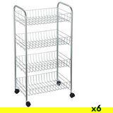 Kolica za Povrće Confortime Srebrna Metal 41 x 26 5 x 76 cm (6 kom.) | shoptok.hr