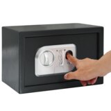 vidaXL elektronska digitalna blagajna s prstnim ključem 20x31x20 cm iz jekla | Shoptok.si
