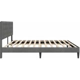  Krevetna konstrukcija Tamnosiva 200 x 200 cm Baršun | Eponuda.com