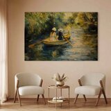  XXL slika - Boat crossing - painting of two women sailing a boat on a river 220x147 | shoptok.hr