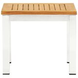  Vrtni bočni stolić 45 x 45 x 38 cm od masivne tikovine i čelika | shoptok.hr