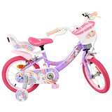 Volare dječji bicikl Unicorn 14″ ljubičaste boje, s dvije ručne kočnice | shoptok.hr
