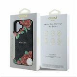 Guess PU Leather 4G Roses MagSafe Zadní Kryt pro iPhone 16 Black Ovitek za telefon Vijolična | Shoptok.si