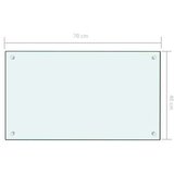 vidaXL Kuhinjska zaščitna obloga bela 70x40 cm kaljeno steklo | Shoptok.si
