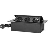 Orno produžni kabel sa 3 x Schuko utičnice, ugradbena - OR-AE-1372(GS)/B | Eponuda.ba