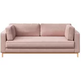 Ame Yens Svijetlo ružičasta baršunasti sofa 222 cm Celerio –