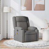 vidaXL masažni naslanjač temno sivo blago | Shoptok.si