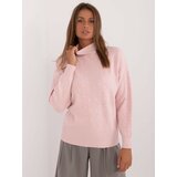 Fashion Hunters Light pink turtleneck sweater | Shoptok.si