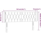  LED uzglavlje tamnozeleno 163x16x78/88 cm baršunasto | shoptok.hr