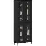  Highboard 2 pcs Crni hrast Inženjerska drva i staklo | shoptok.hr