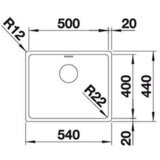 Blanco kuhinjsko korito ANDANO 500-IF 522965 + SIFON | Shoptok.si