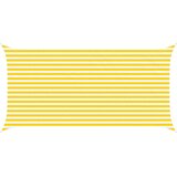vidaXL Sončno platno Rumena in Bela 5 x 2,5 m 100% poliester Oxford, (5000222457) | Shoptok.si